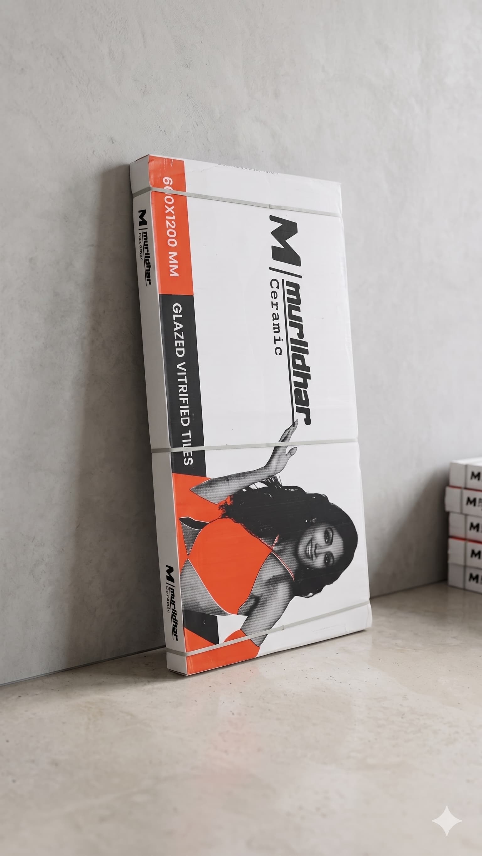 Packed Murlidhar Ceramic glazed vitrified tile box
