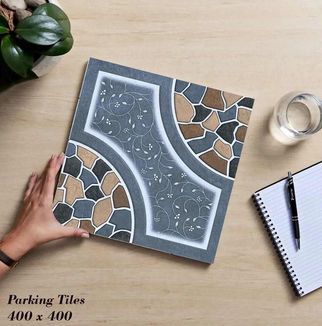 Long-lasting vitrified parking tile